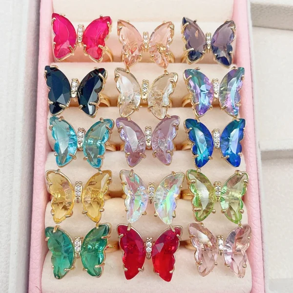 Crystal Butterfly Ring