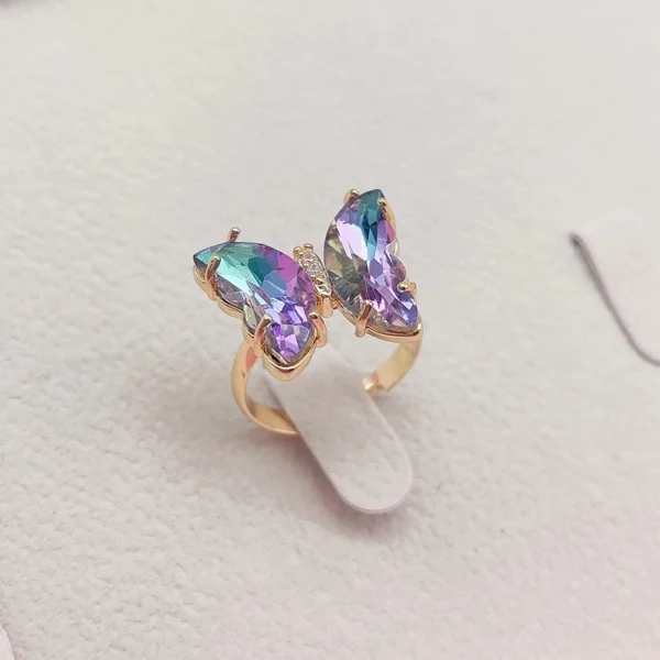 Crystal Butterfly Ring - Image 5